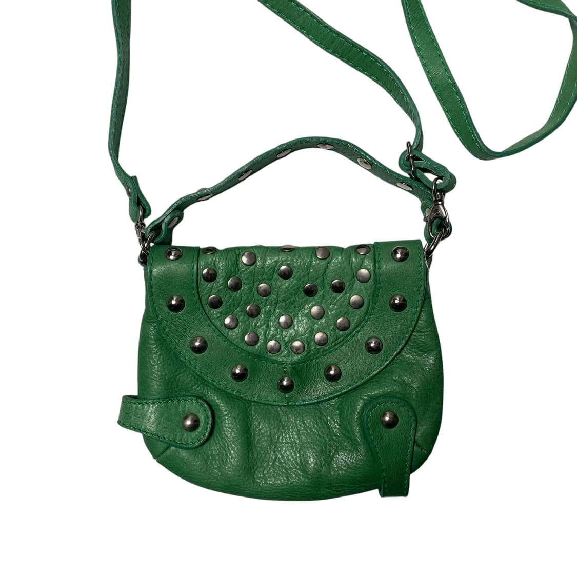 Maurizio taiuti 그린 레더 리벳 미니백 (italy) 상품이미지3