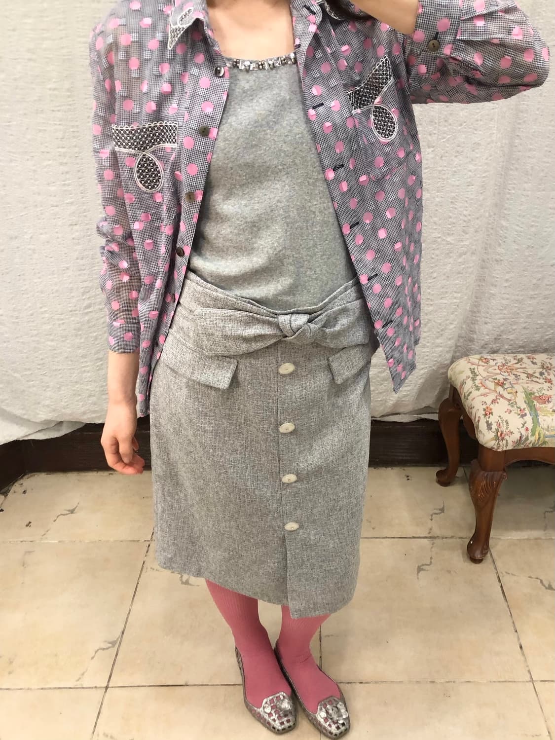 ribbon point midi skirt 상품이미지6