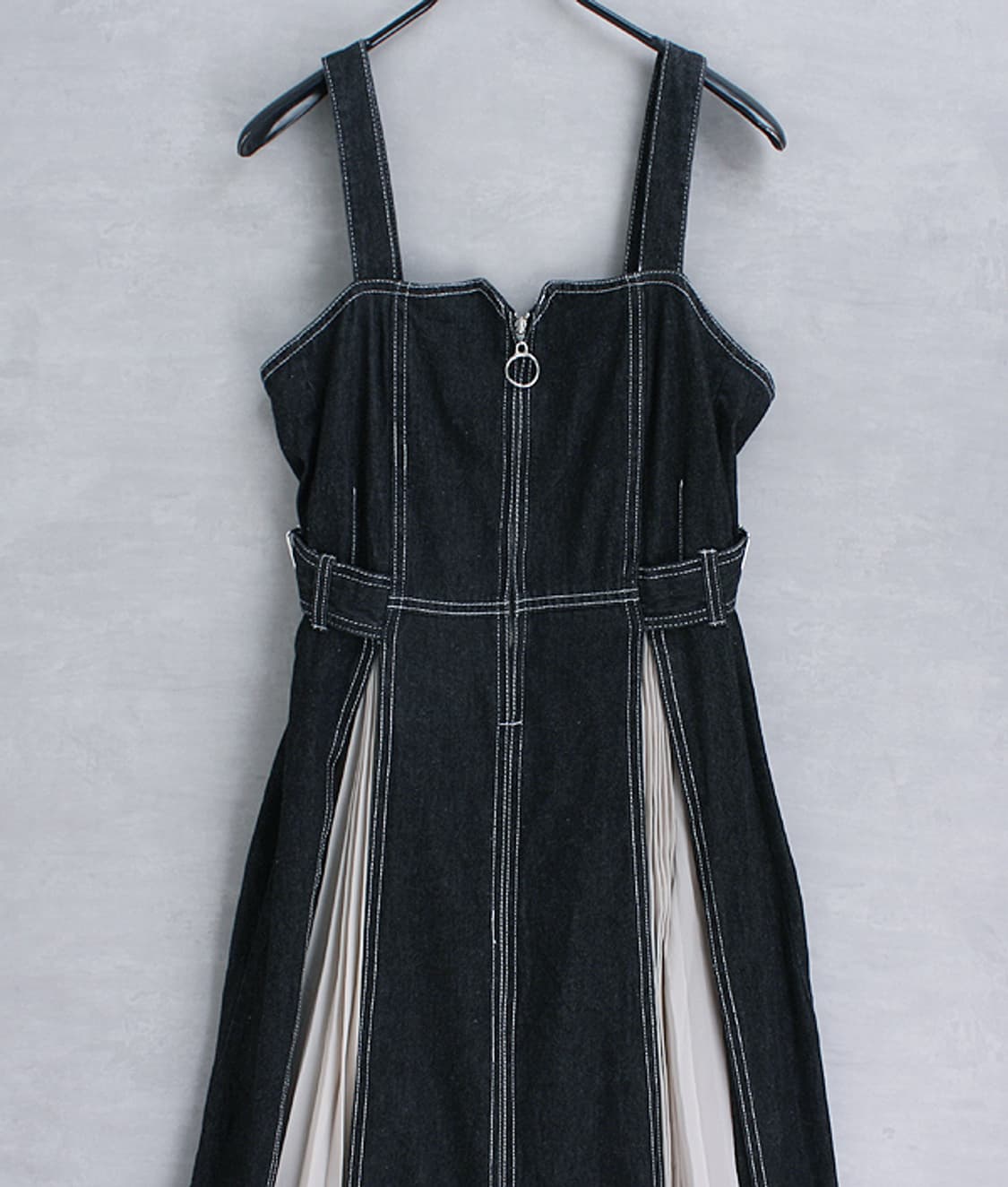 CPCM _ pleated switching denim ops_S4387 상품이미지2