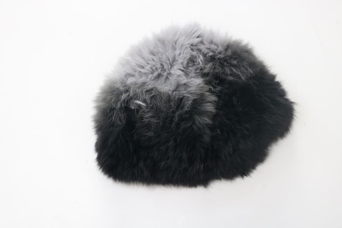 CA4LA 카시라 그라데이션 리얼 래빗 퍼 니트 버킷햇 상품이미지2