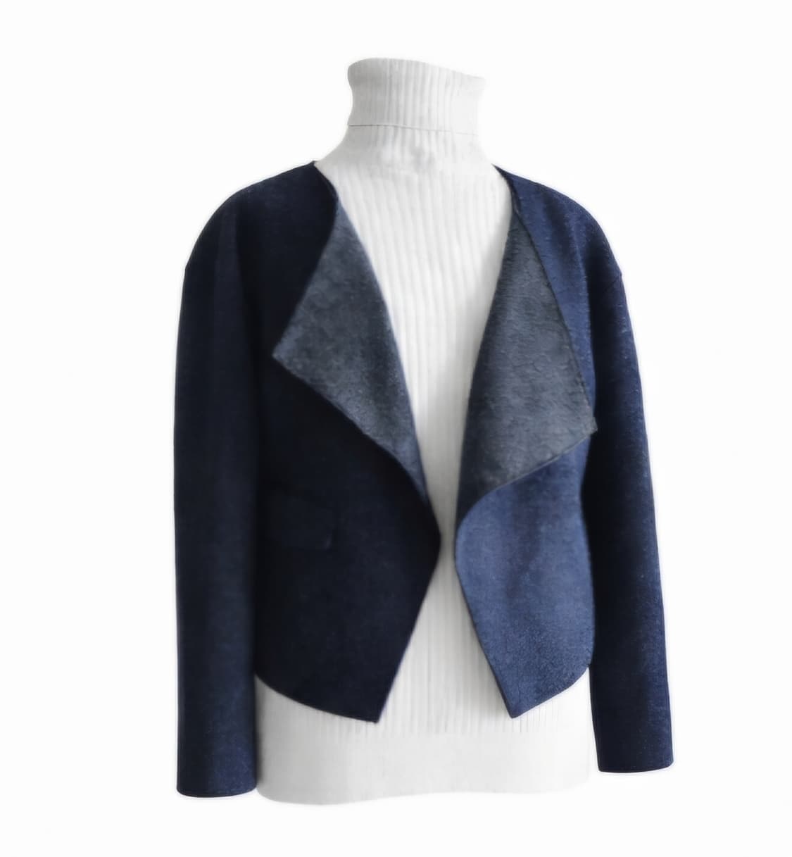 (80만원대)바네사브루노 아떼 노카라 크롭자켓 / 유니크 디자이너 자켓 상품이미지3