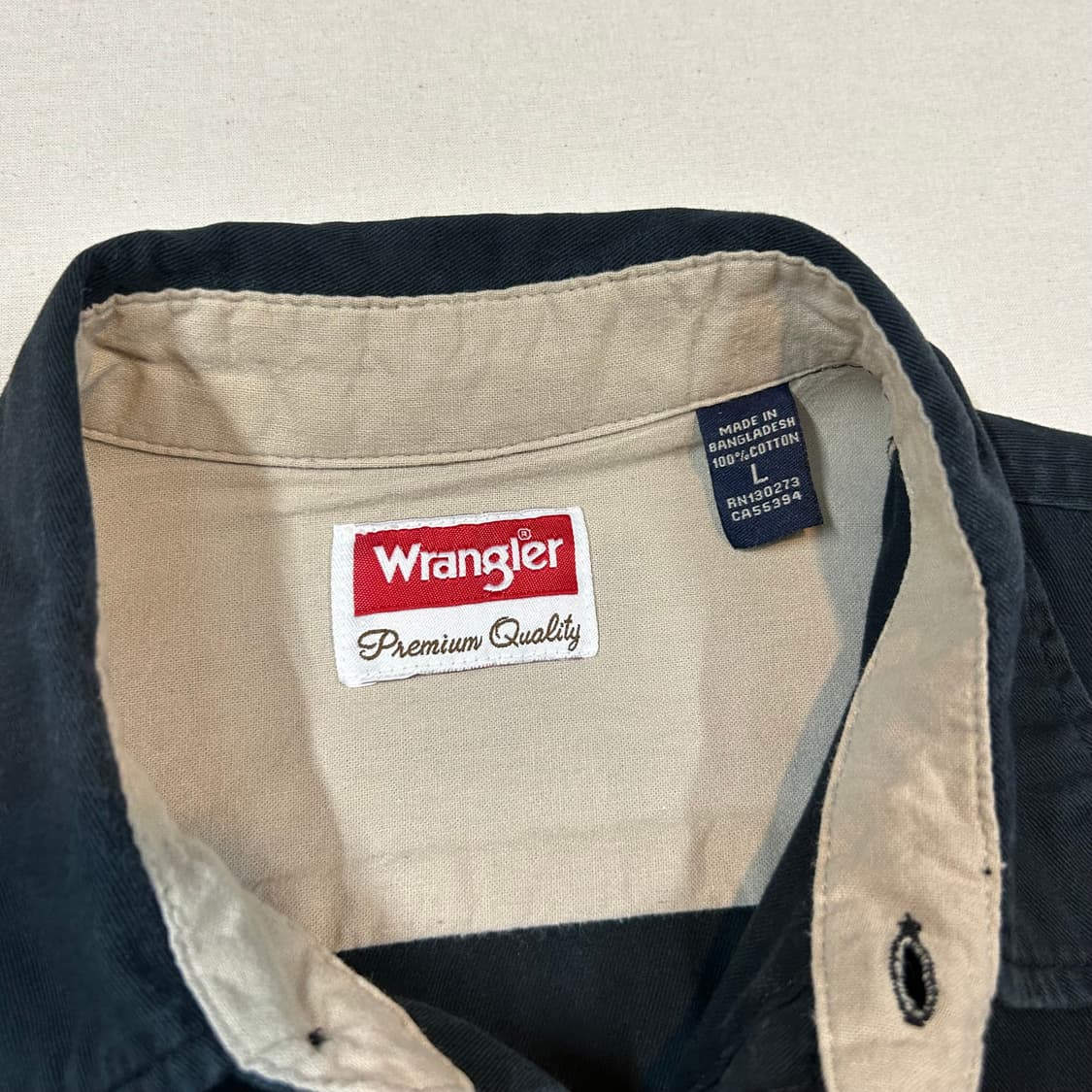L) Wrangler 랭글러 투포켓 워크웨어 코튼 셔츠 블랙 W24 상품이미지7