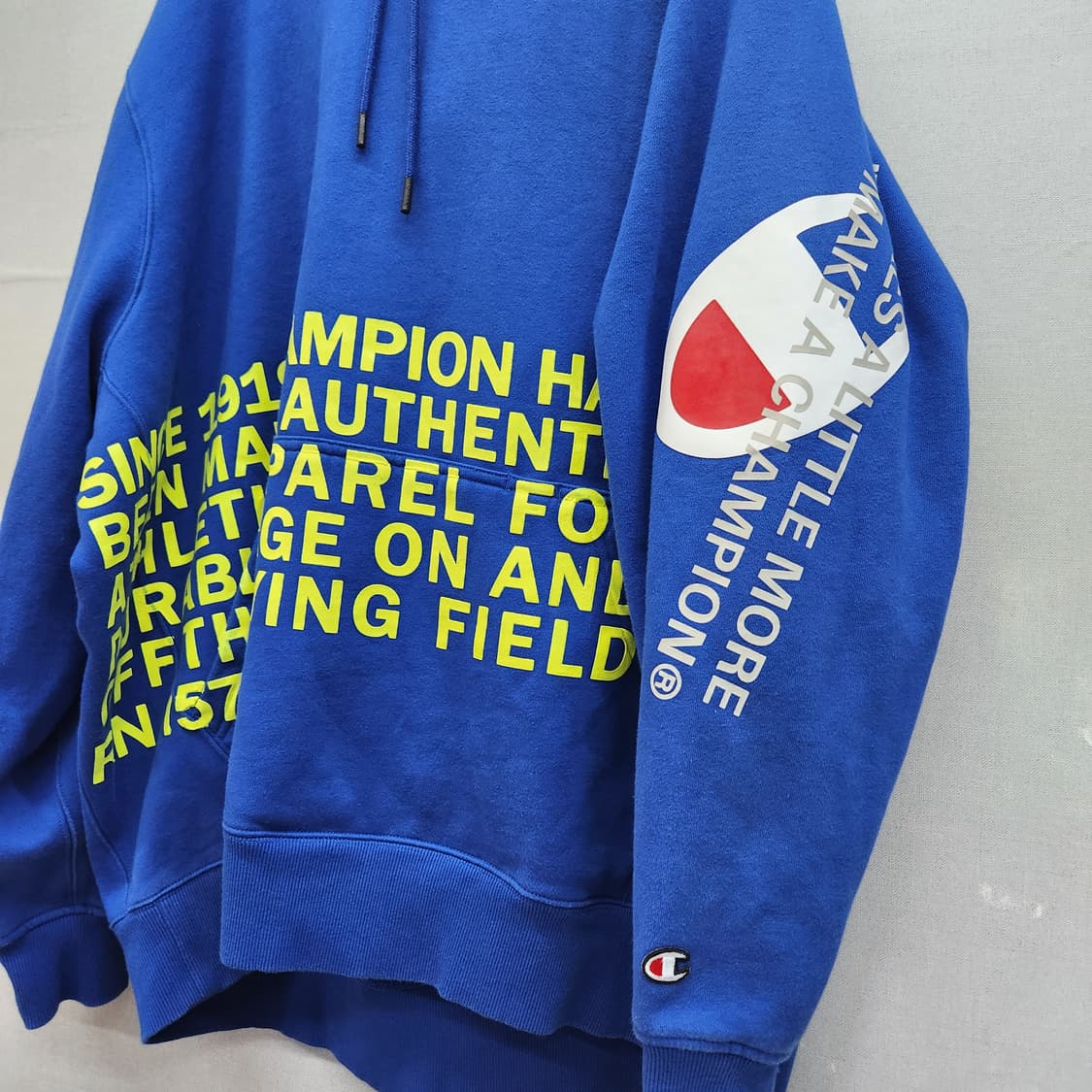 올드스쿨 챔피온 사이드 레터링 후드티 4XL 상품이미지2