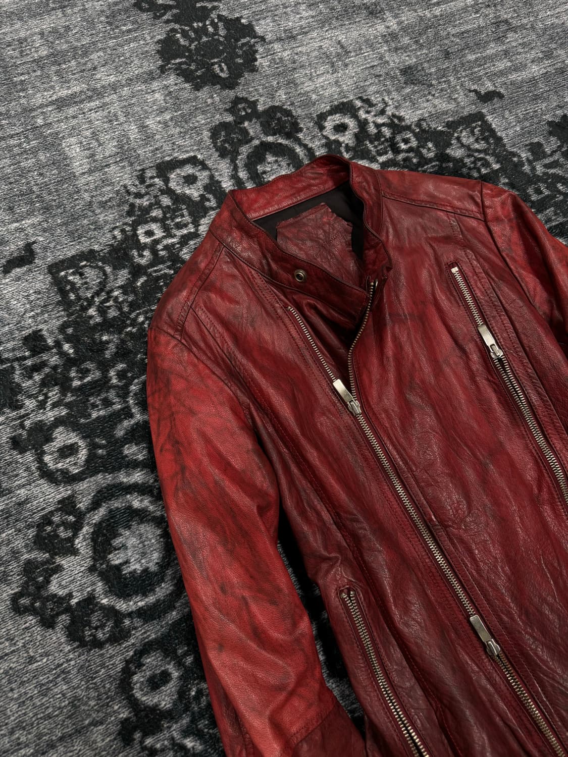 Harlem rounge bloody red buffalo skin le 상품이미지2