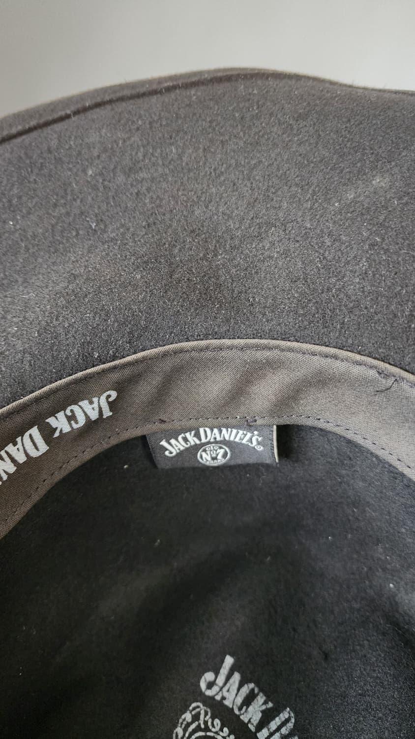 USA JACK DANIELS 블랙 울 페도라 웨스턴 카우보이 모자 상품이미지6