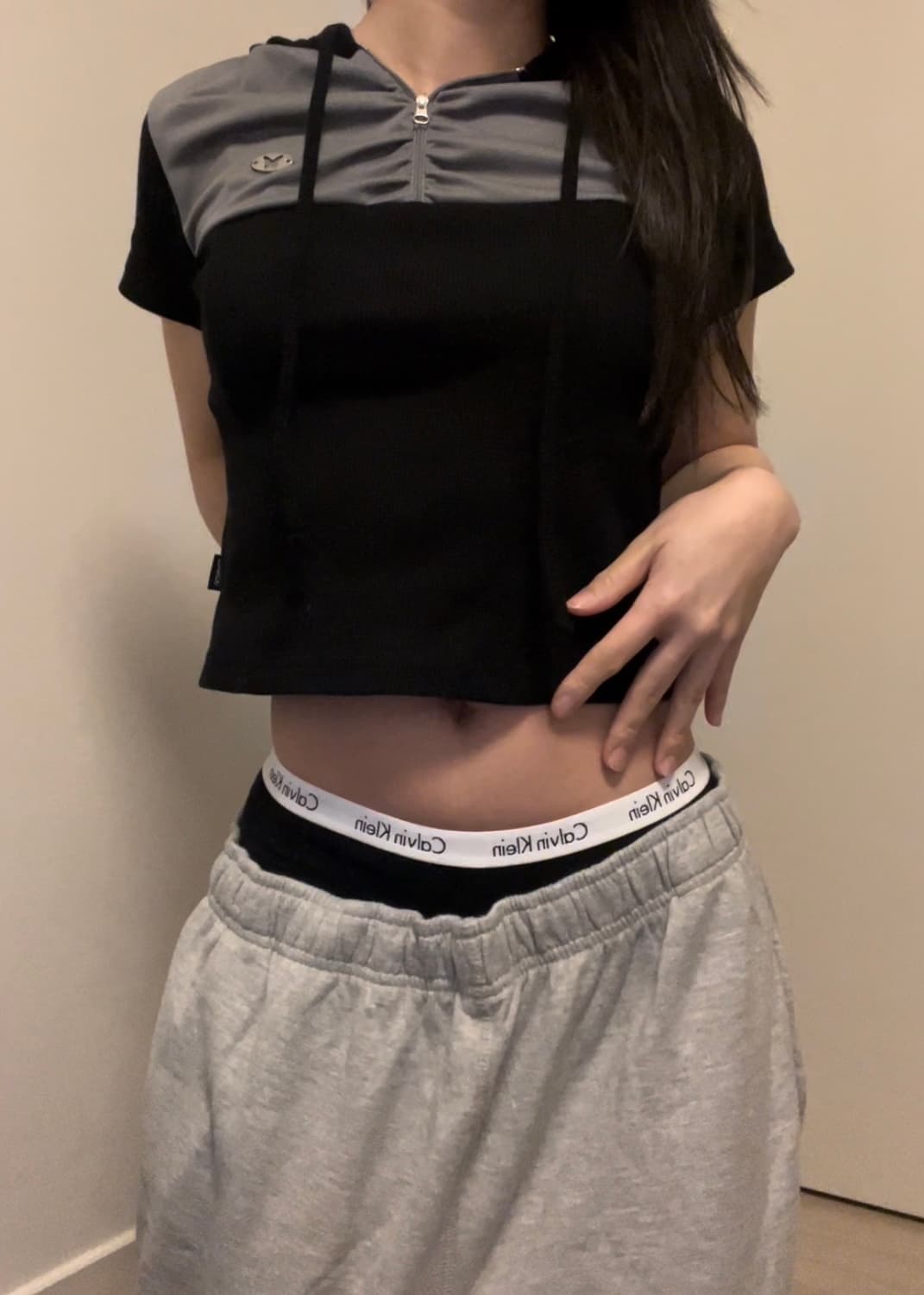 loose fit gray training pants 상품이미지3