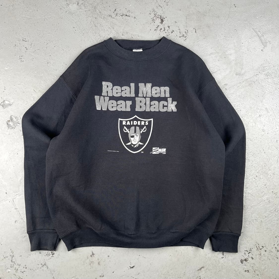 빈티지 살렘 레이더스 리얼 맨 웨어 블랙 스웻셔츠 상품이미지2