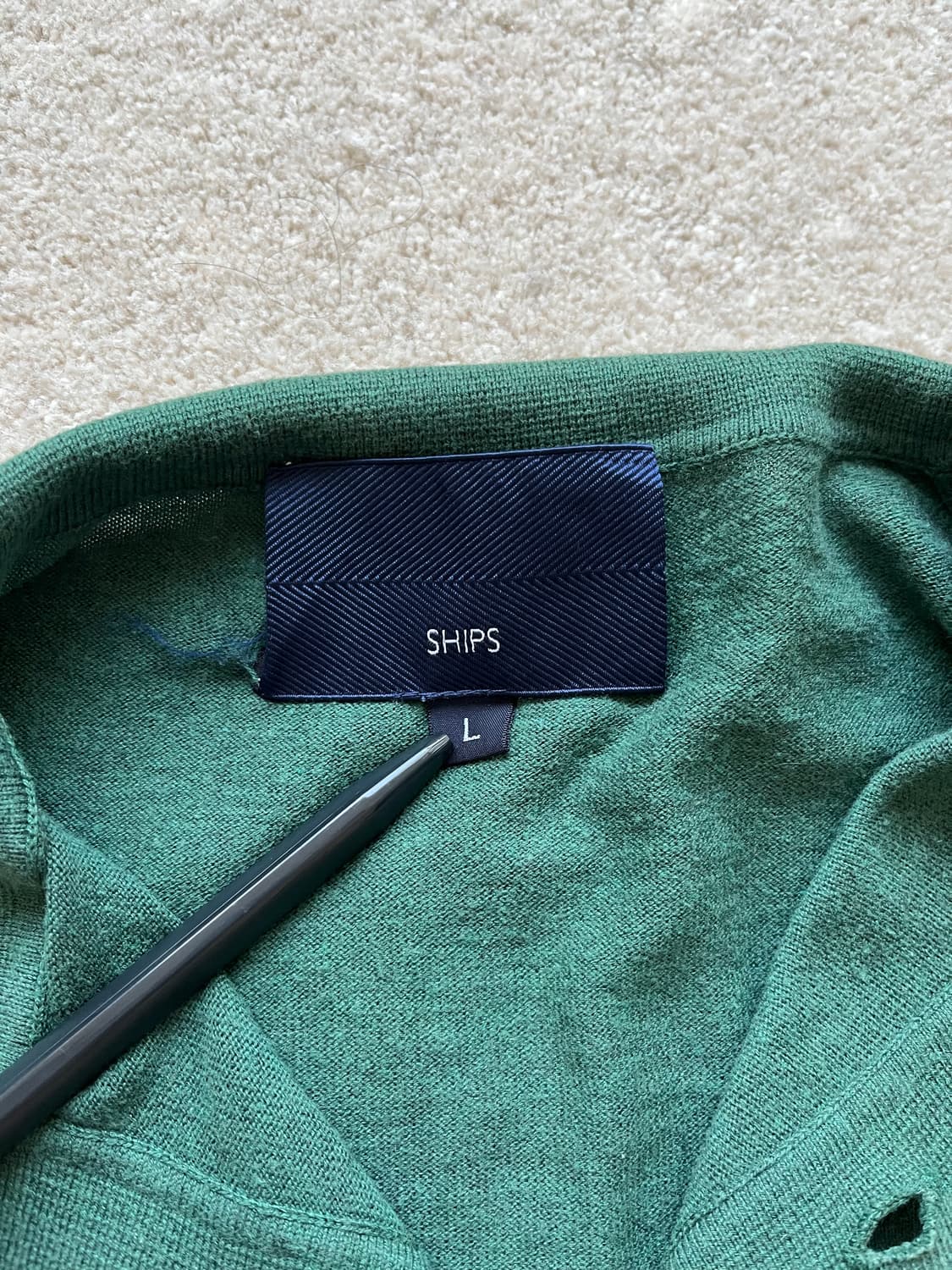 쉽스 스탠드칼라 니트 가디건 (95-103) 상품이미지6