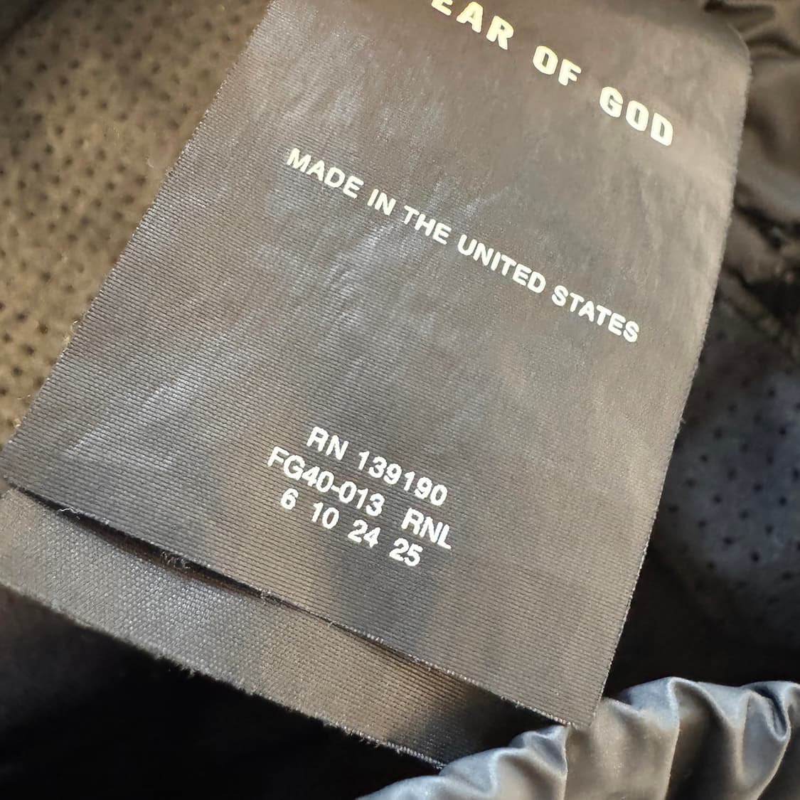 [S] 피어오브갓 7th 나일론 트랙 팬츠 - 매트블랙 상품이미지5