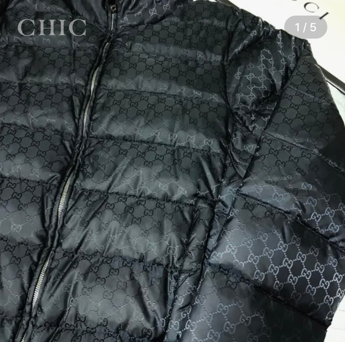 구찌 나일론 GG 수프림 캔버스 패딩 (블랙, 한정판) 상품이미지1