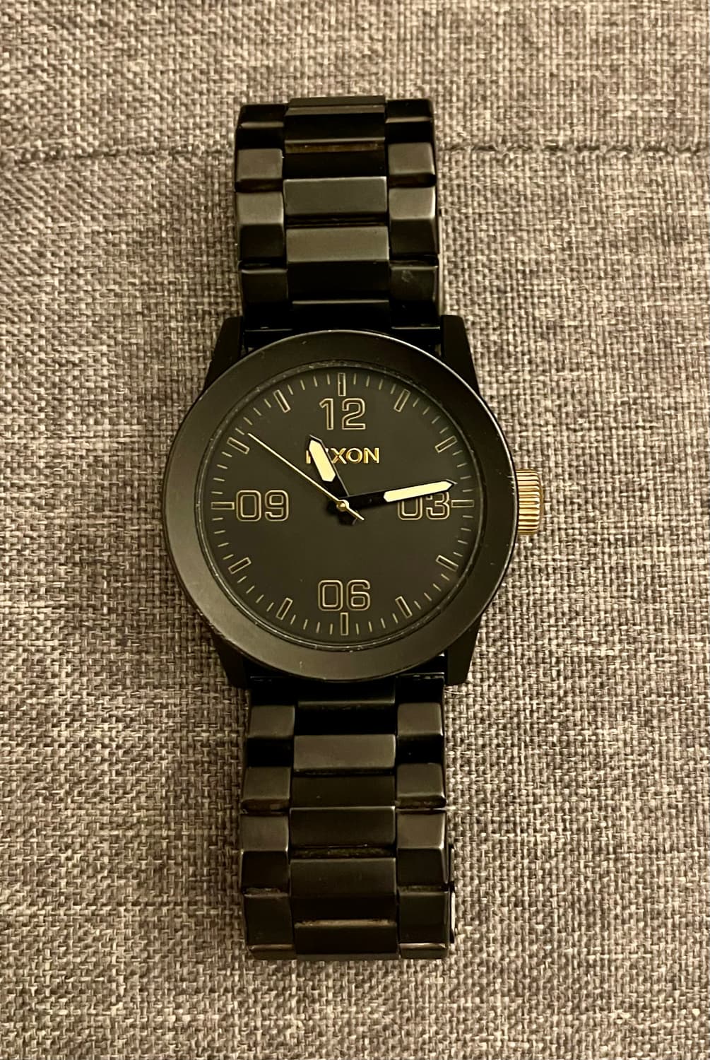 닉슨(NIXON) 더 프라이빗 올블랙 메탈 워치 상품이미지1