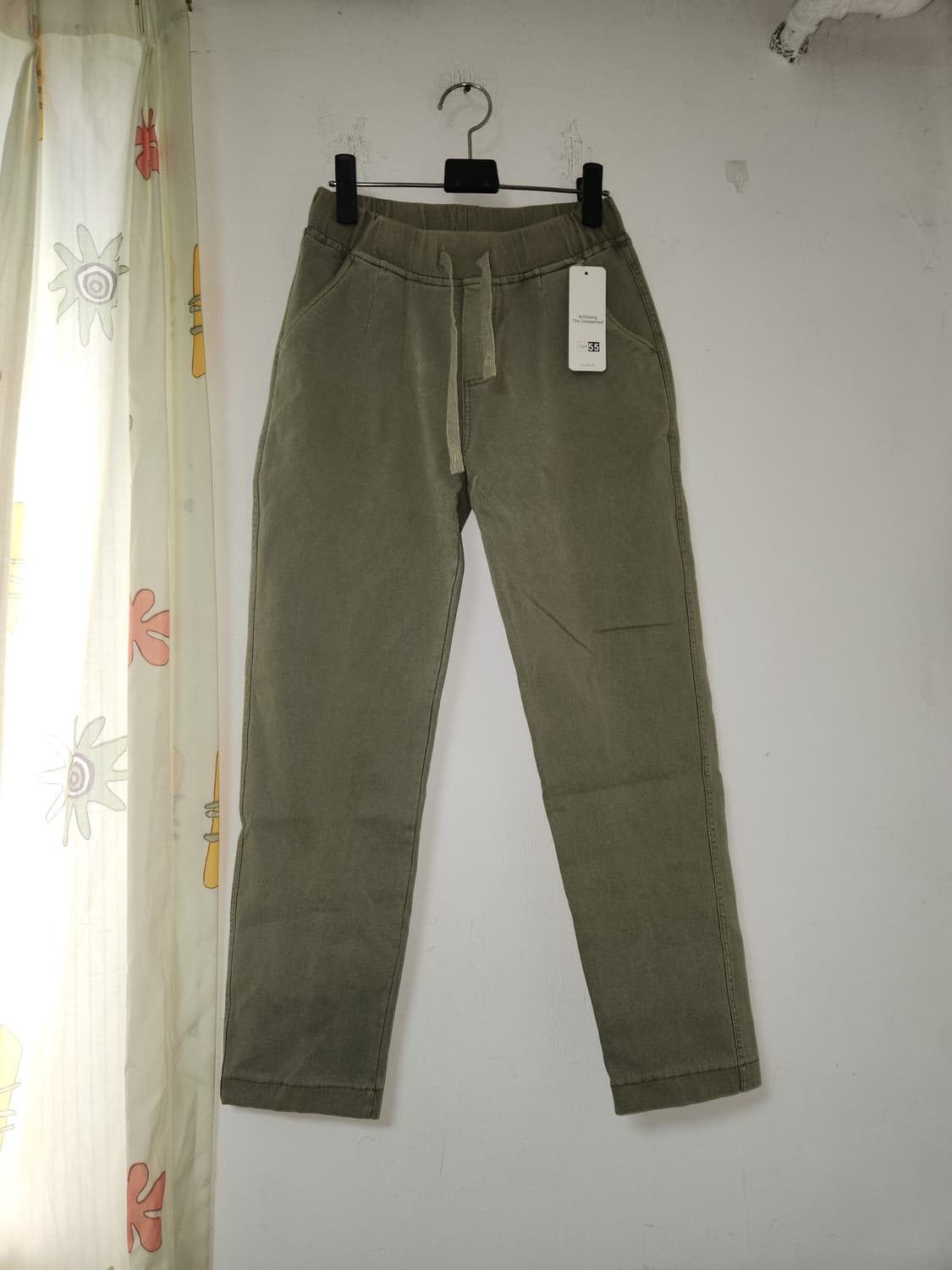 새옷)카키색 밴딩 면바지 여성용 55 상품이미지1