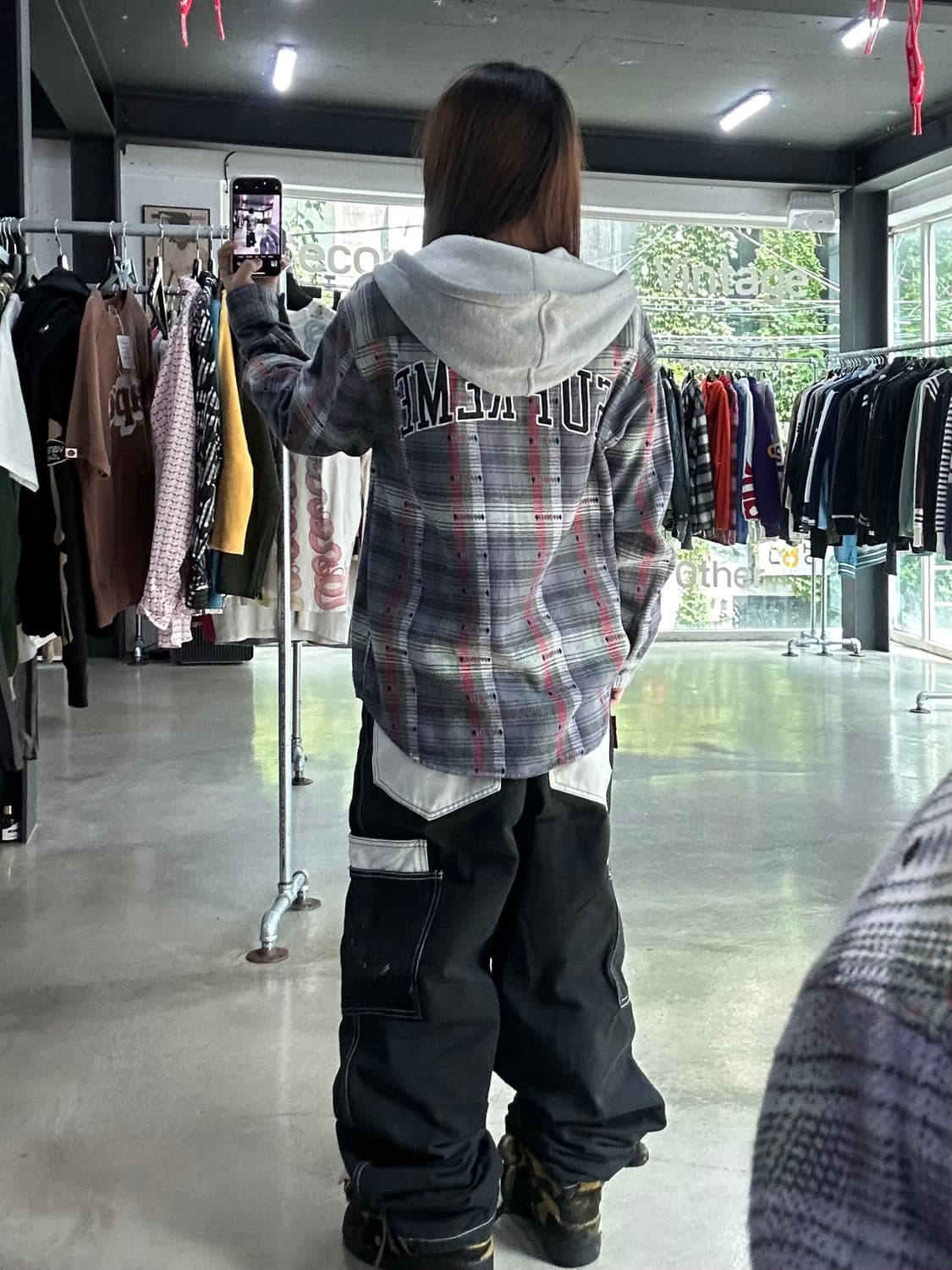 슈프림 Jacquard Flannel 후디드 셔츠 상품이미지2