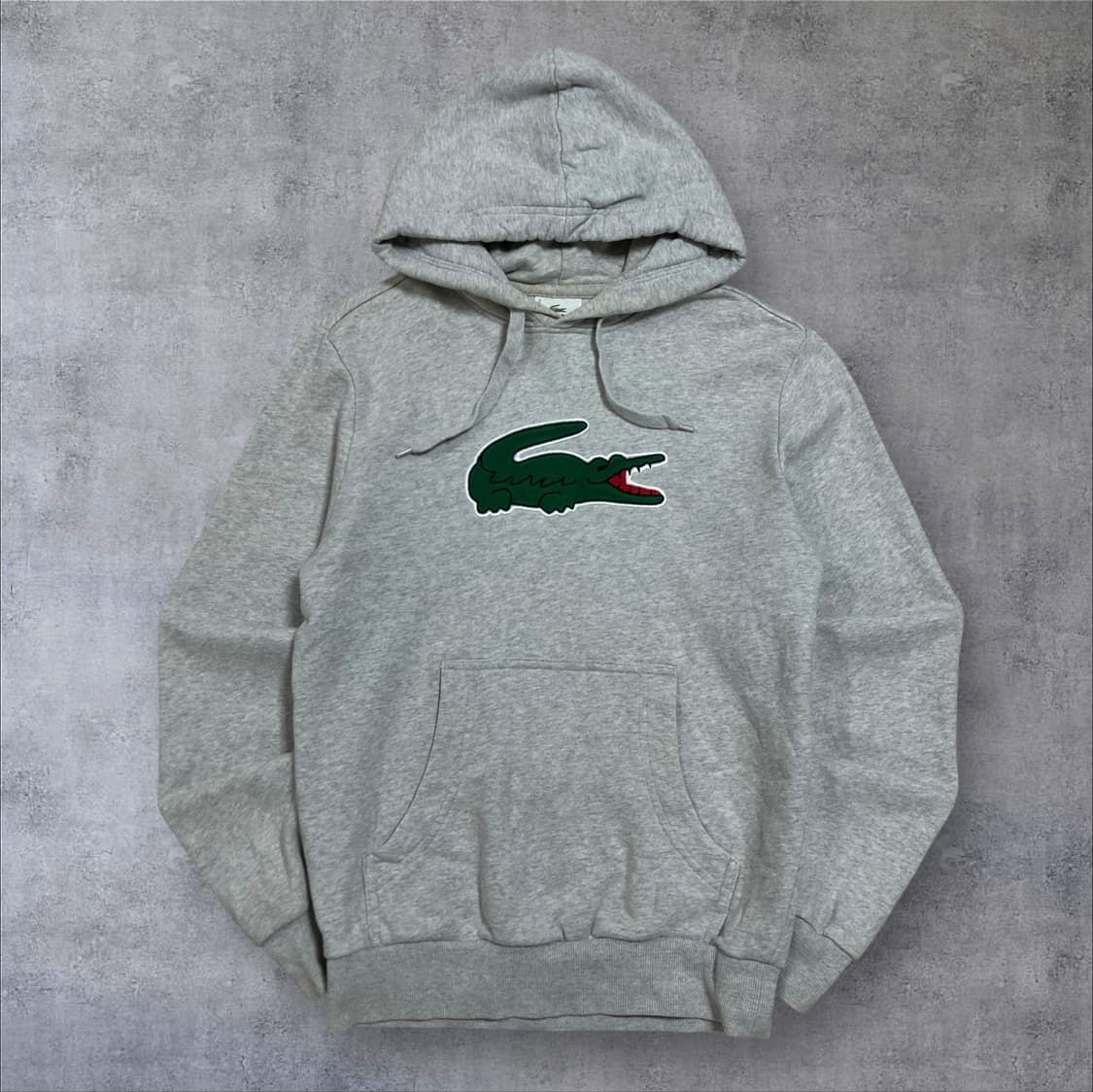라코스테 빅로고 그레이 후드티 상품이미지1