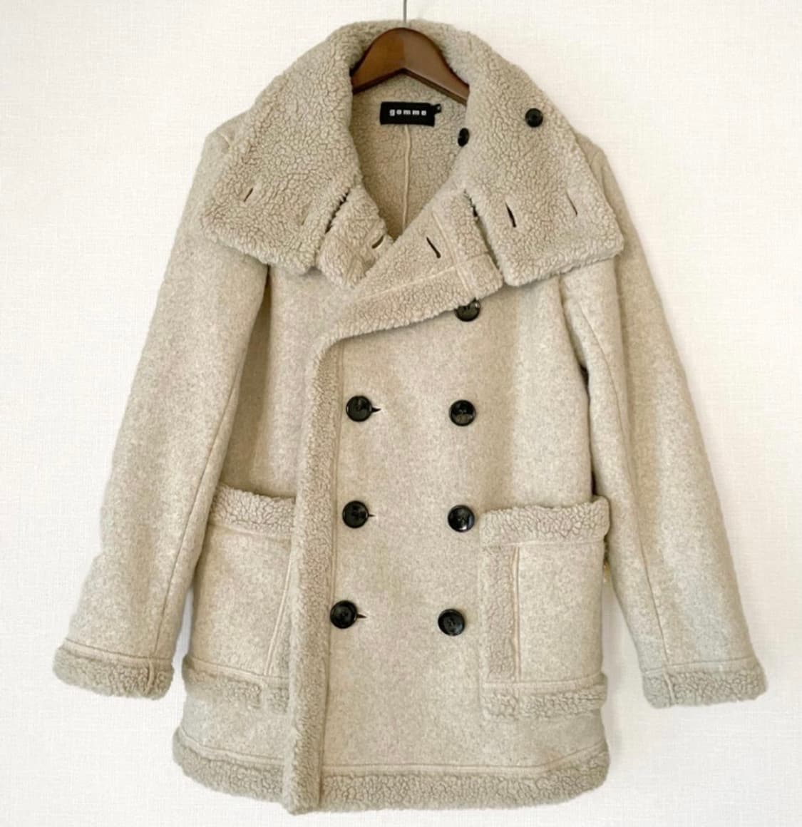 gomme 고무 베이지 코트 상품이미지1