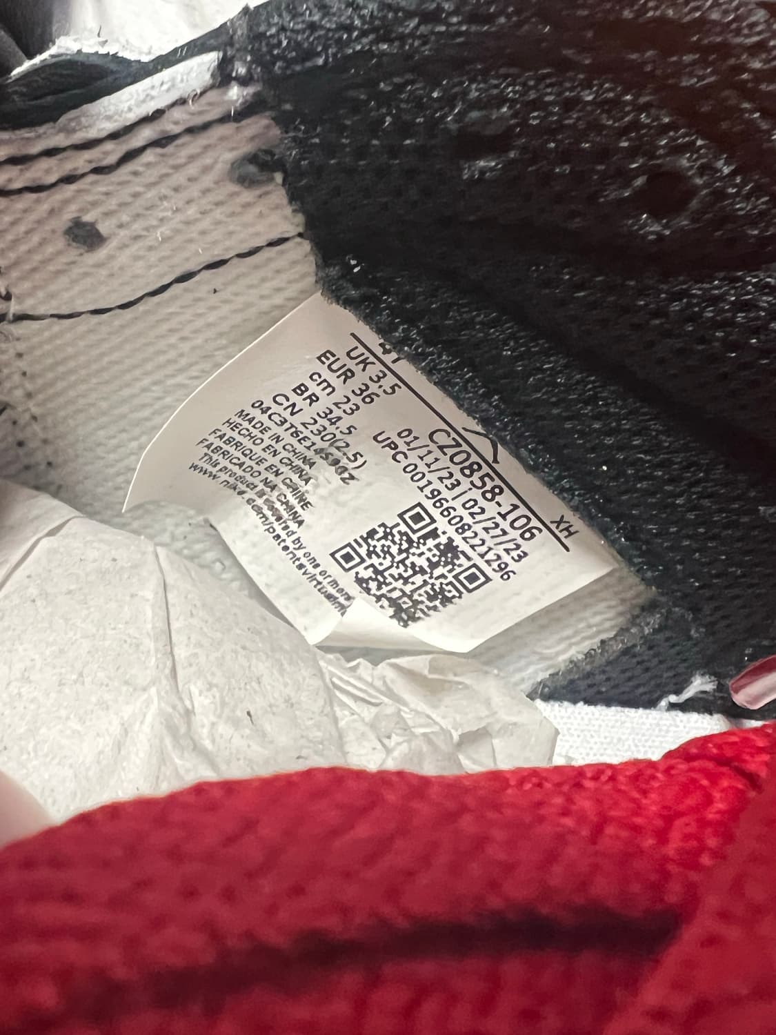 (GS) 조던 1 레트로 로우 OG 블랙토 230 4Y 상품이미지4