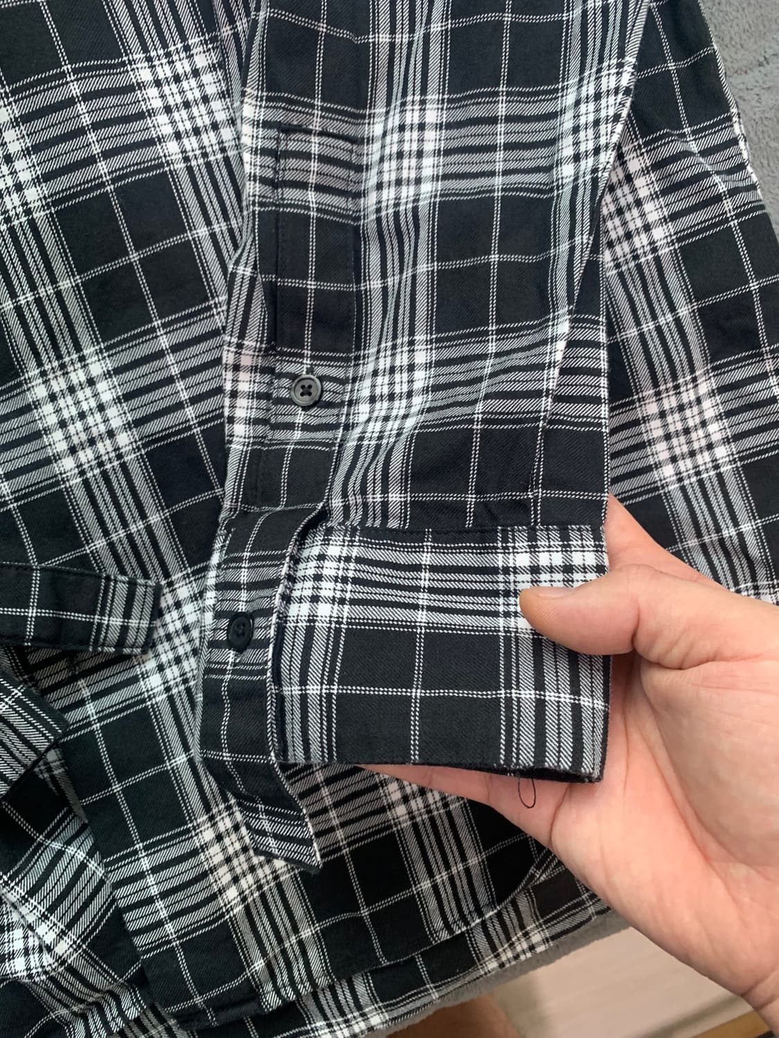 지오송지오 오버핏 체크 셔츠 105 상품이미지3