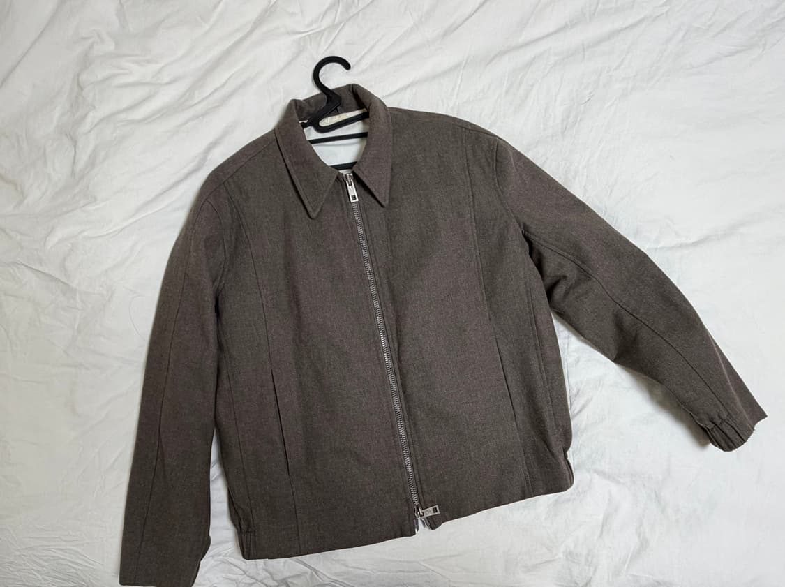 쿠어 블루종 울자켓 멜란지 브라운 L 상품이미지1