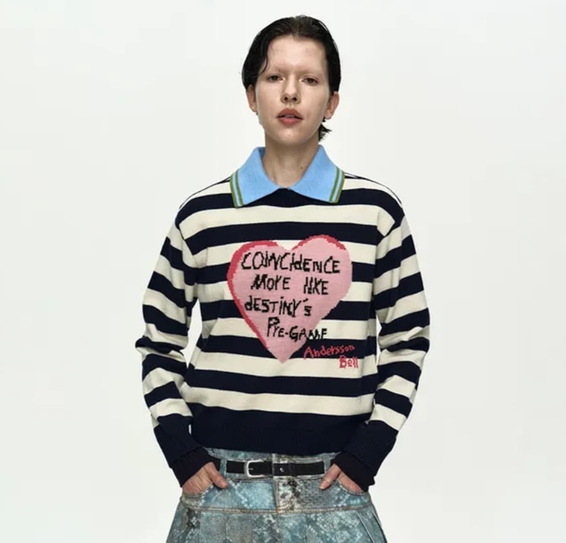 앤더슨벨 스트라이프 니트 상품이미지1