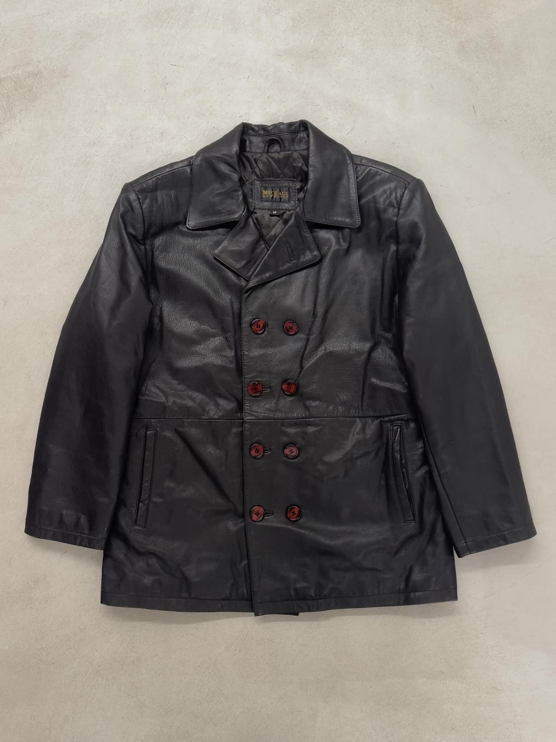 80s Michael Lawrence 레더 코트 상품이미지1