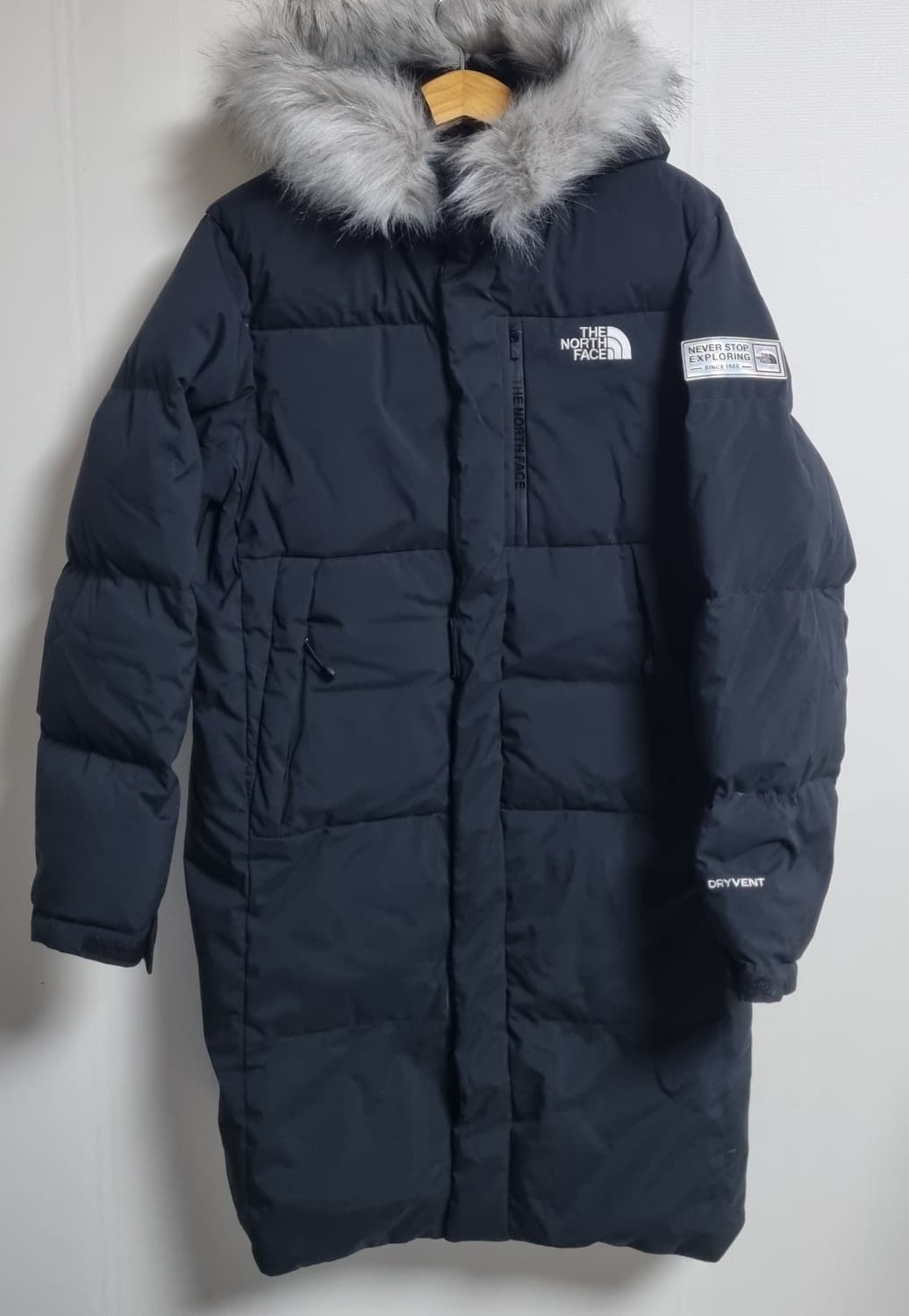 실측 S (55) 노스페이스 블랙 롱 구스다운 롱패딩 상품이미지1