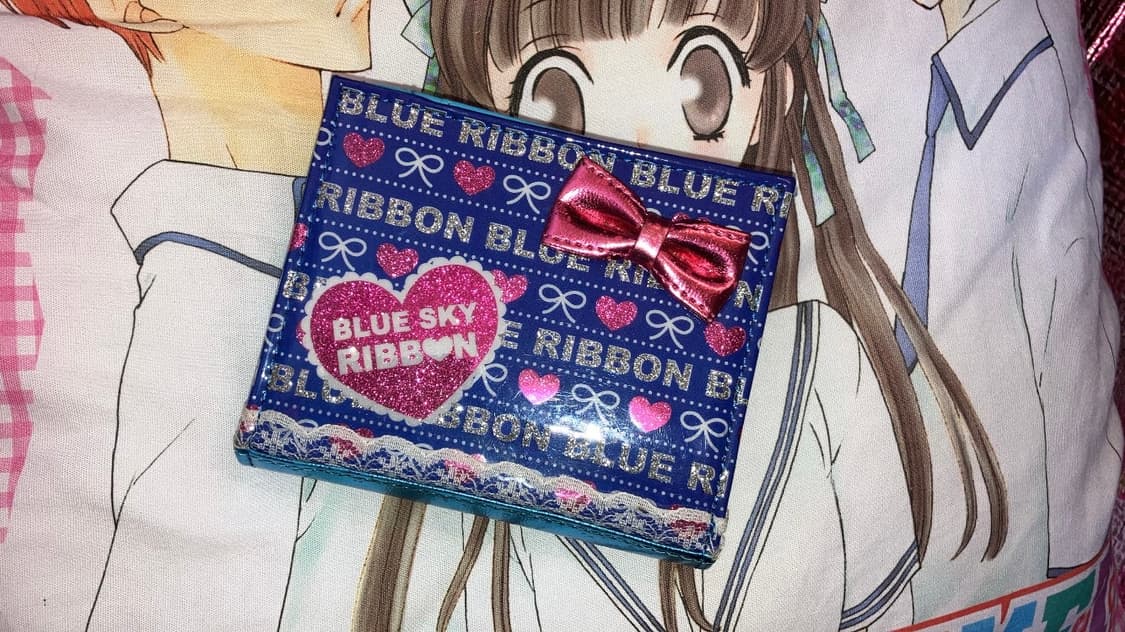 Y2K blue lace wallet 상품이미지1