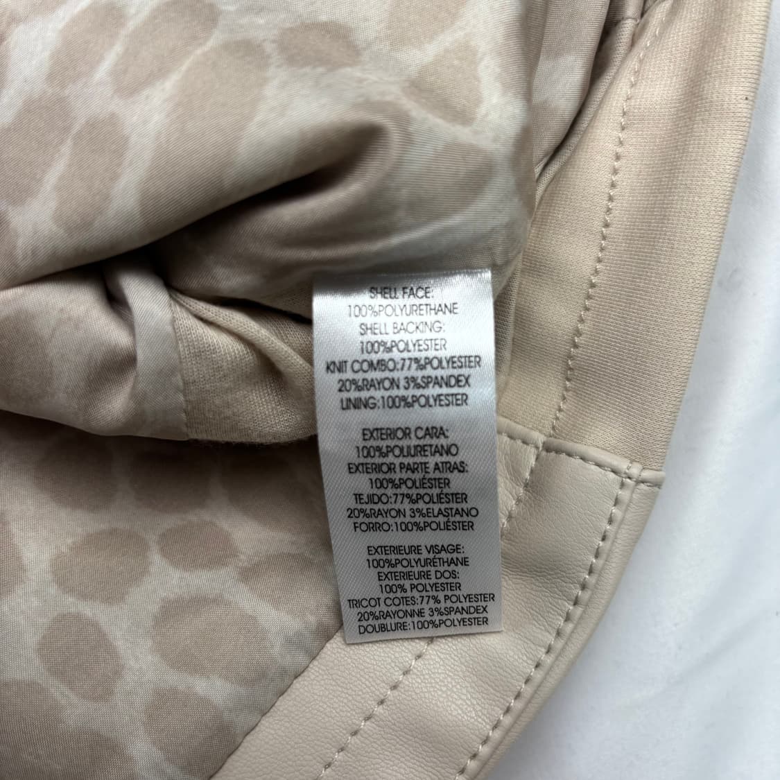 캘빈 클라인 아이보리 레더 바이커 자켓 L 상품이미지8