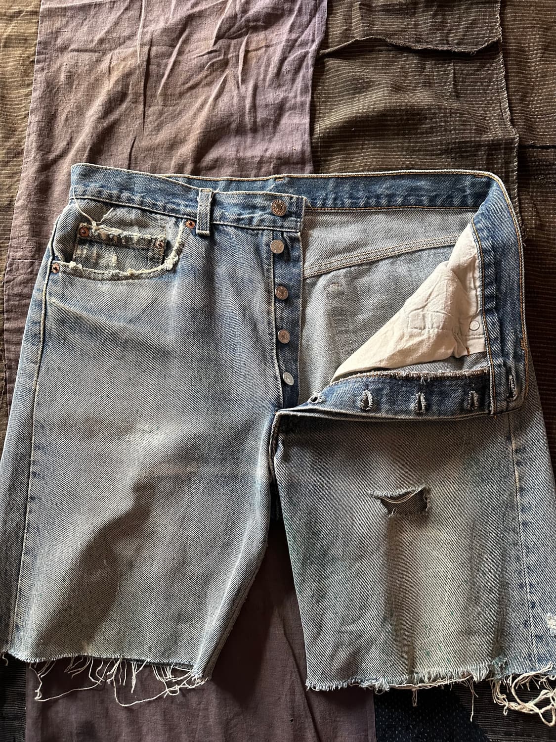 90s USA Levis 501 Half Denim Pants 상품이미지3