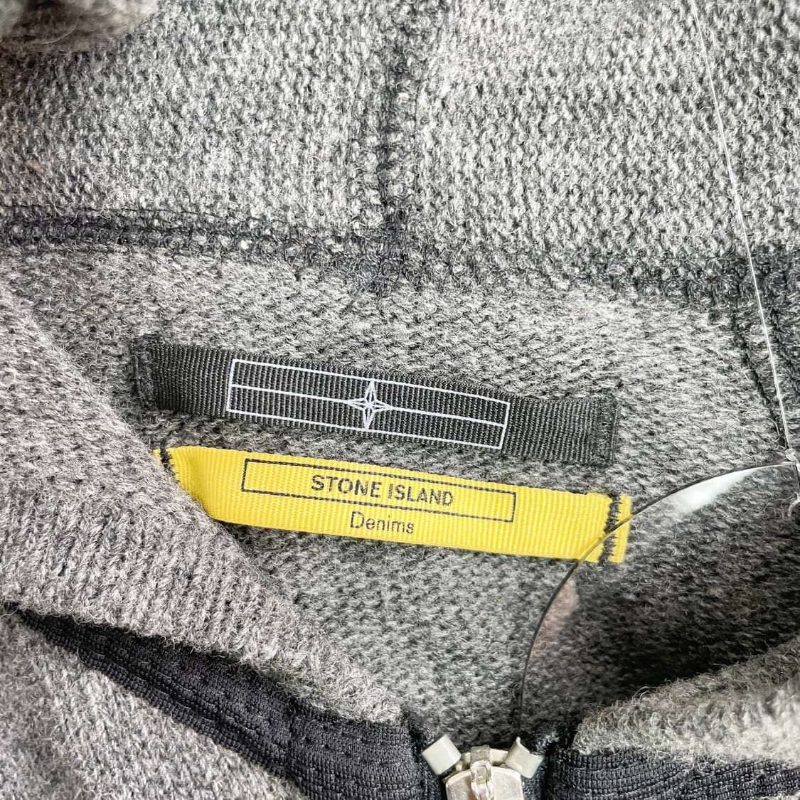 A2 스톤아일랜드 데님스 니트 집업 후디 가디건 100사이즈 상품이미지5