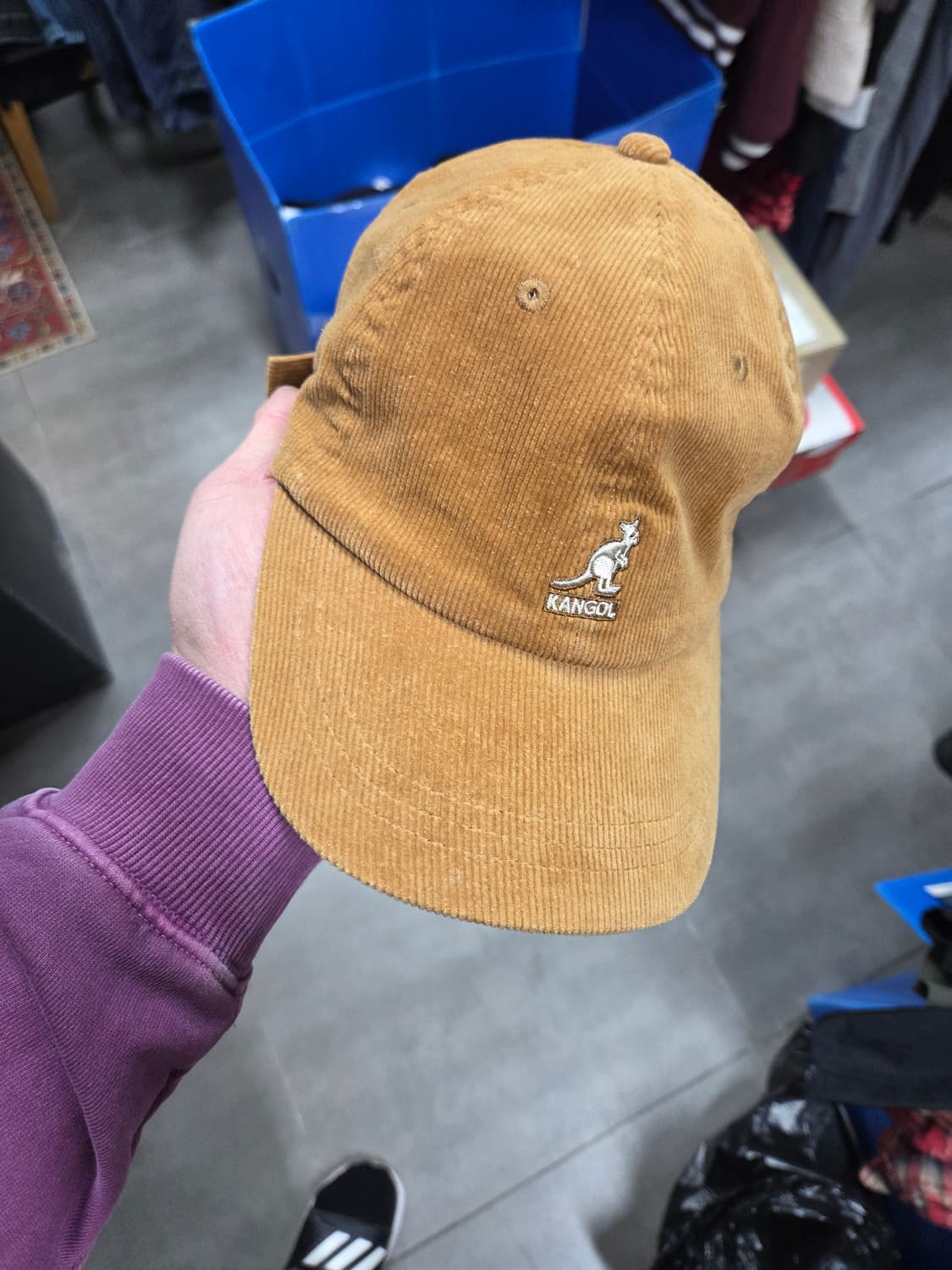 캉골 코듀로이 된장색 모자 프리  상품이미지6