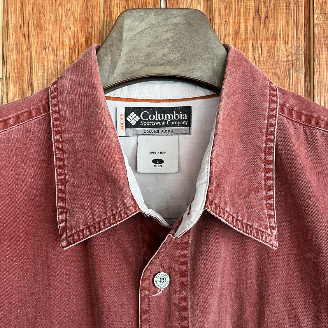 컬럼비아 버건디 워크 셔츠 상품이미지3