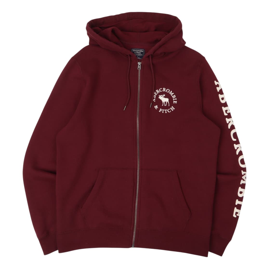 아베크롬비 버건디 엠브로이드 후드집업 상품이미지1