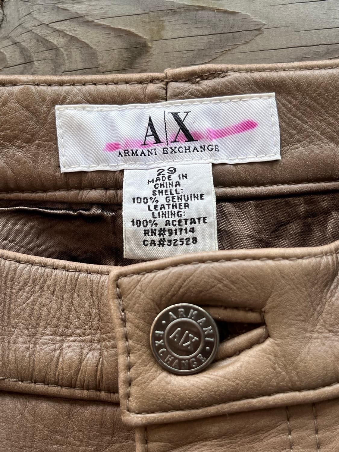 빈티지 아르마니 익스체인지 레더 팬츠 알마니 상품이미지9