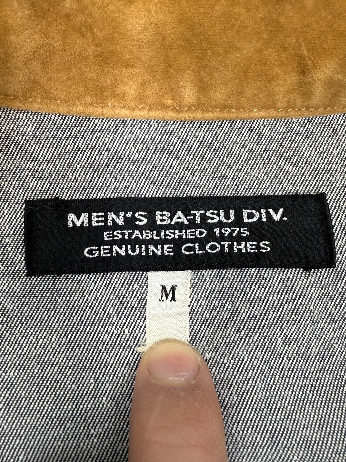 Mens Batsu 벨루어 웨스턴 데님 셔츠 상품이미지6