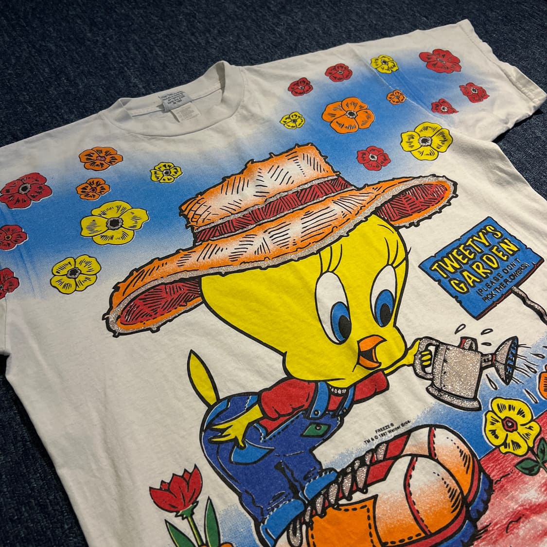 빈티지 90s Looney Tunes Tweety AOP 티셔츠 상품이미지3