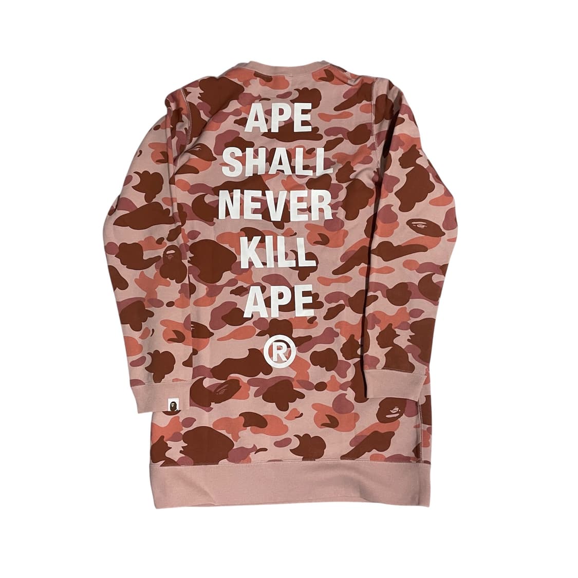 S) 베이프 핑크 카모 프린트 롱 슬리브 긴팔 상품이미지3