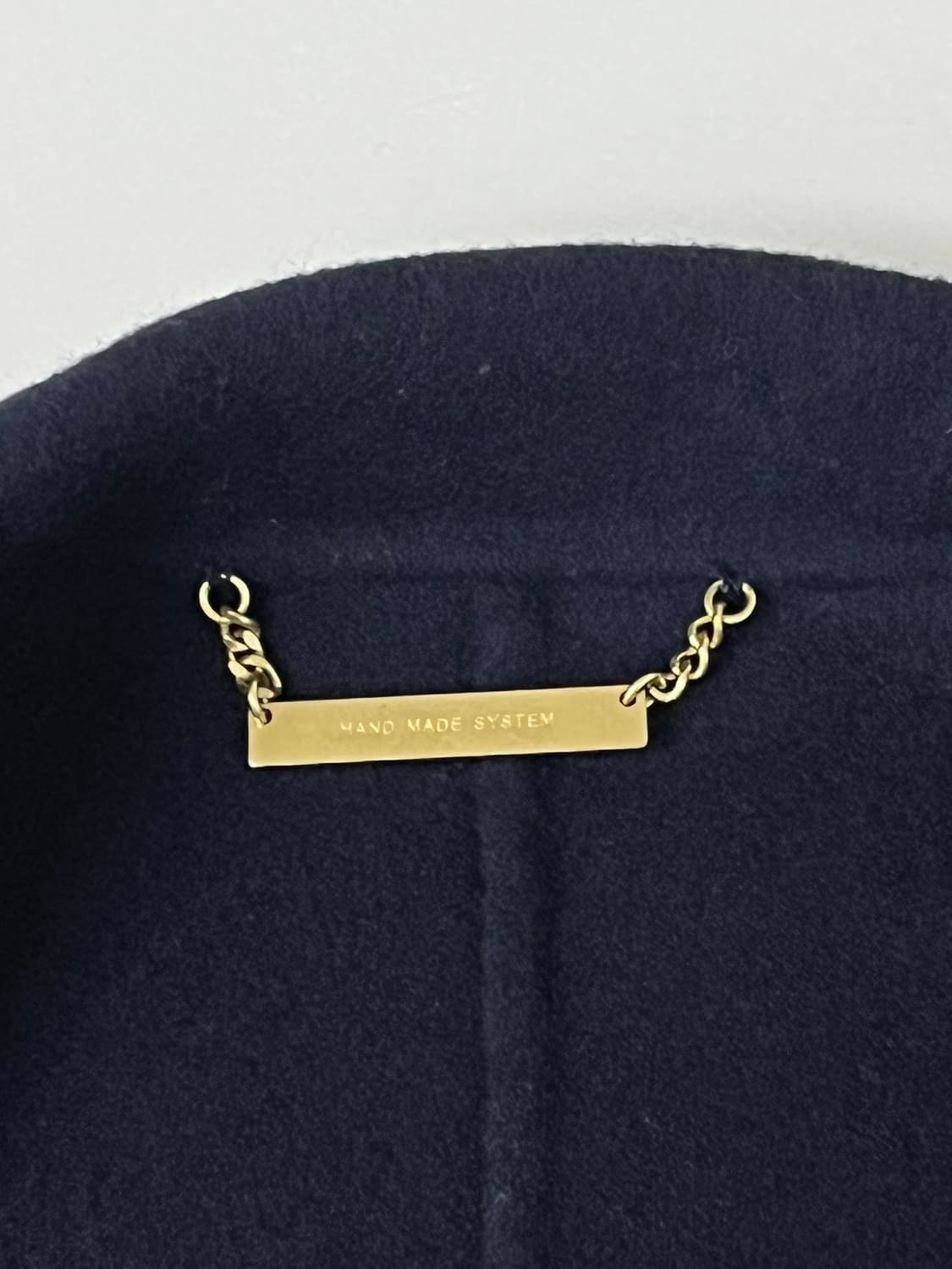 82-94-160) 한섬 시스템 핸드메이드 코트 네이비 상품이미지5