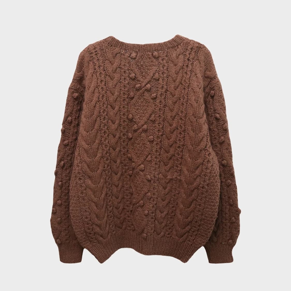 FLANDRE 브라운 폼폼 울 니트 61328 상품이미지2