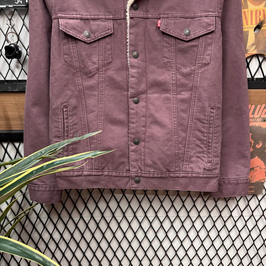 리바이스 타입 3 쉐르파 트러커 자켓 와인 M 상품이미지4