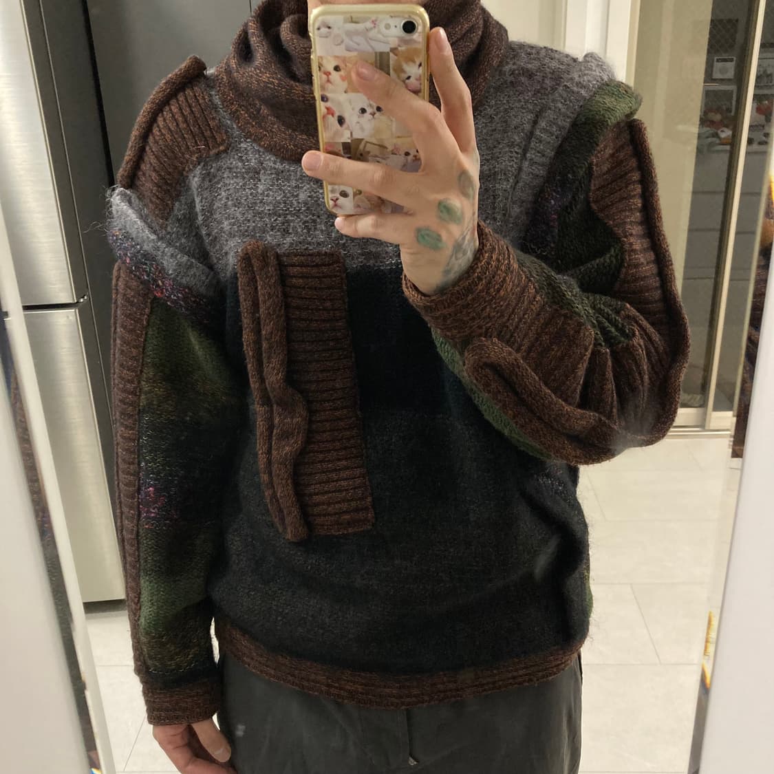 빈티지 3D 머플러 니트 상품이미지2