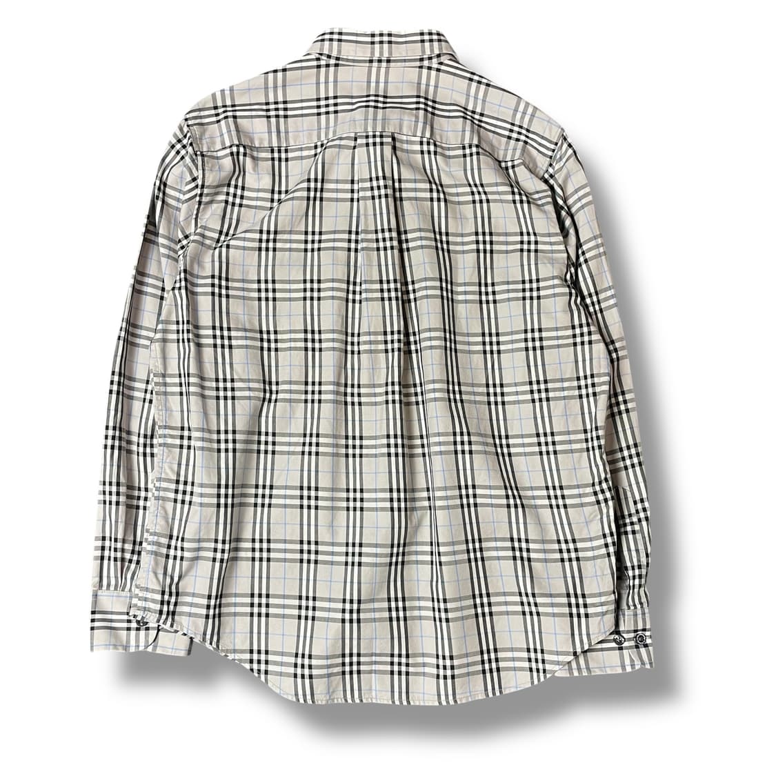 버버리 런던 미니로고 그레이 노바 체크 셔츠 L 상품이미지2