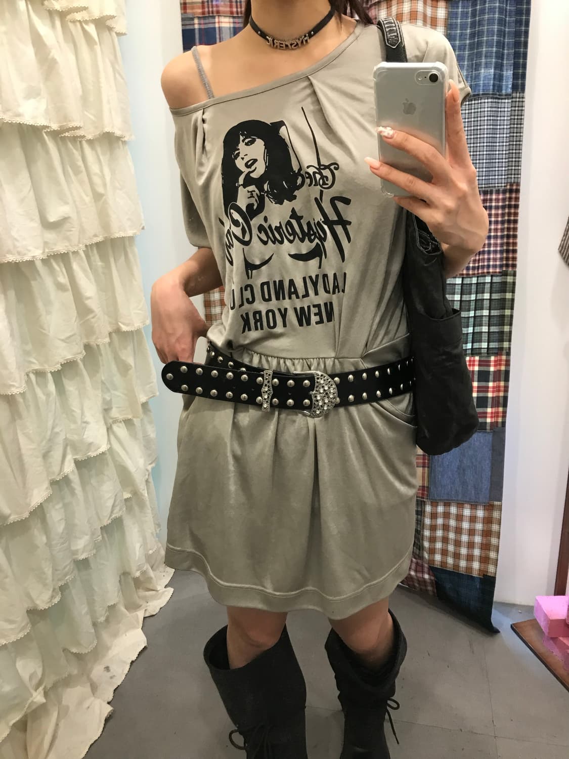 히스테릭글래머 새틴 히스걸 원피스 상품이미지5
