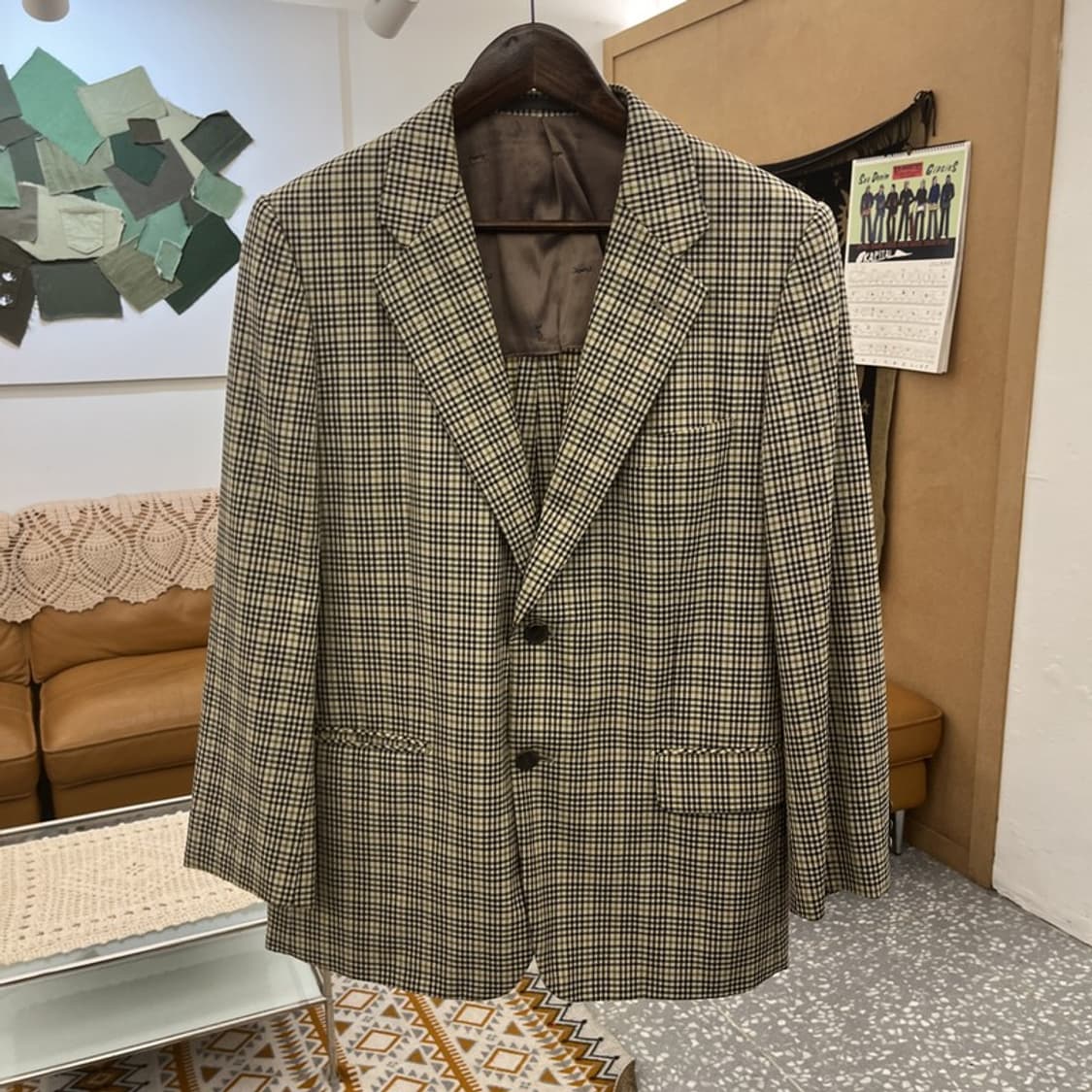 입생로랑 퓨어옴므 빈티지 모던시크 체크 블레이저 자켓 39R C10955 상품이미지3