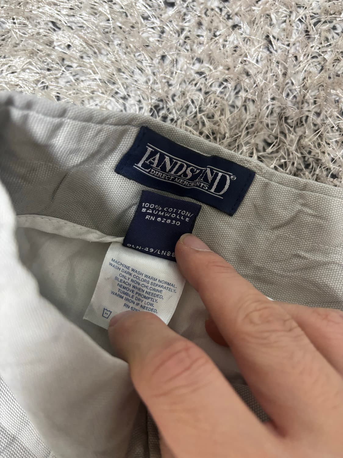 일본판 LANDS END 면바지 사이즈 34 상품이미지3