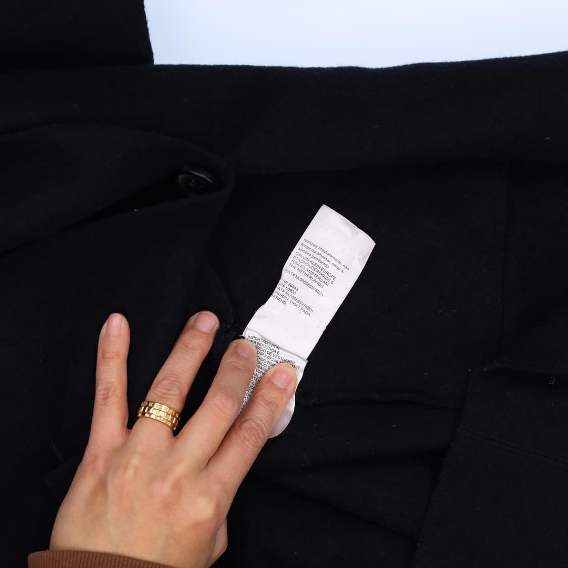 M 캘빈클라인 블랙 롱 코트 자켓 0121H1 상품이미지4