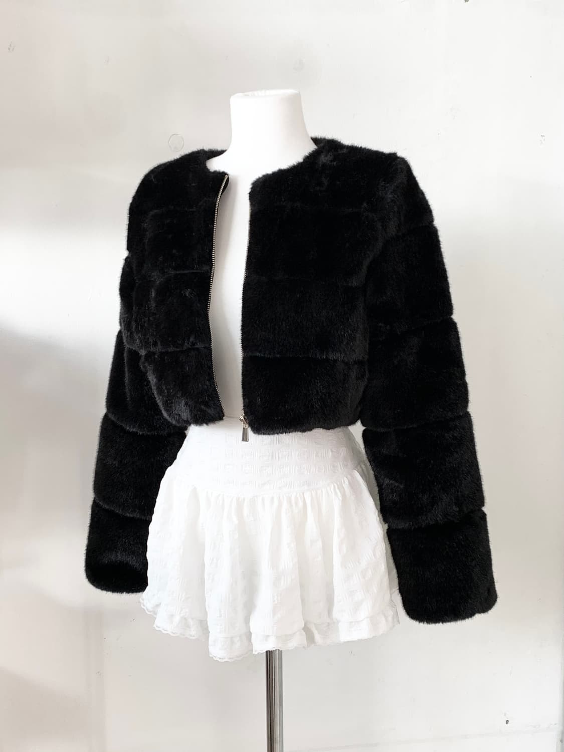 Lip service 블랙 숏 갸루 퍼자켓 상품이미지2