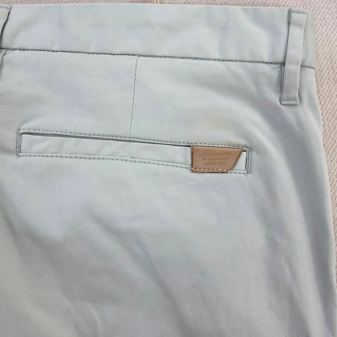 [44] 새상품 자라 남성 민트 면 치노팬츠 1231J 상품이미지4