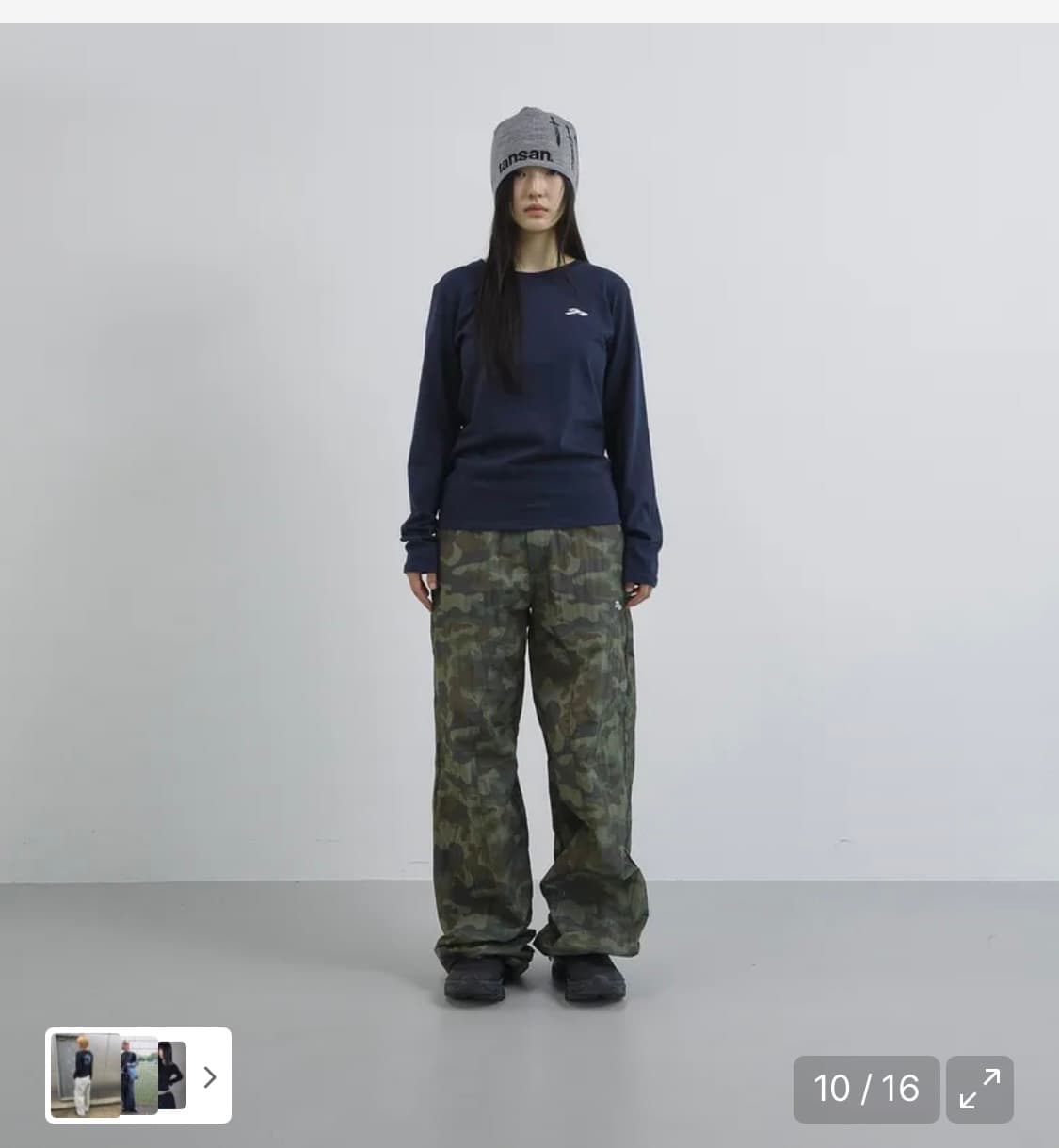 탄산마그네슘 롱슬리브 네이비 상품이미지3