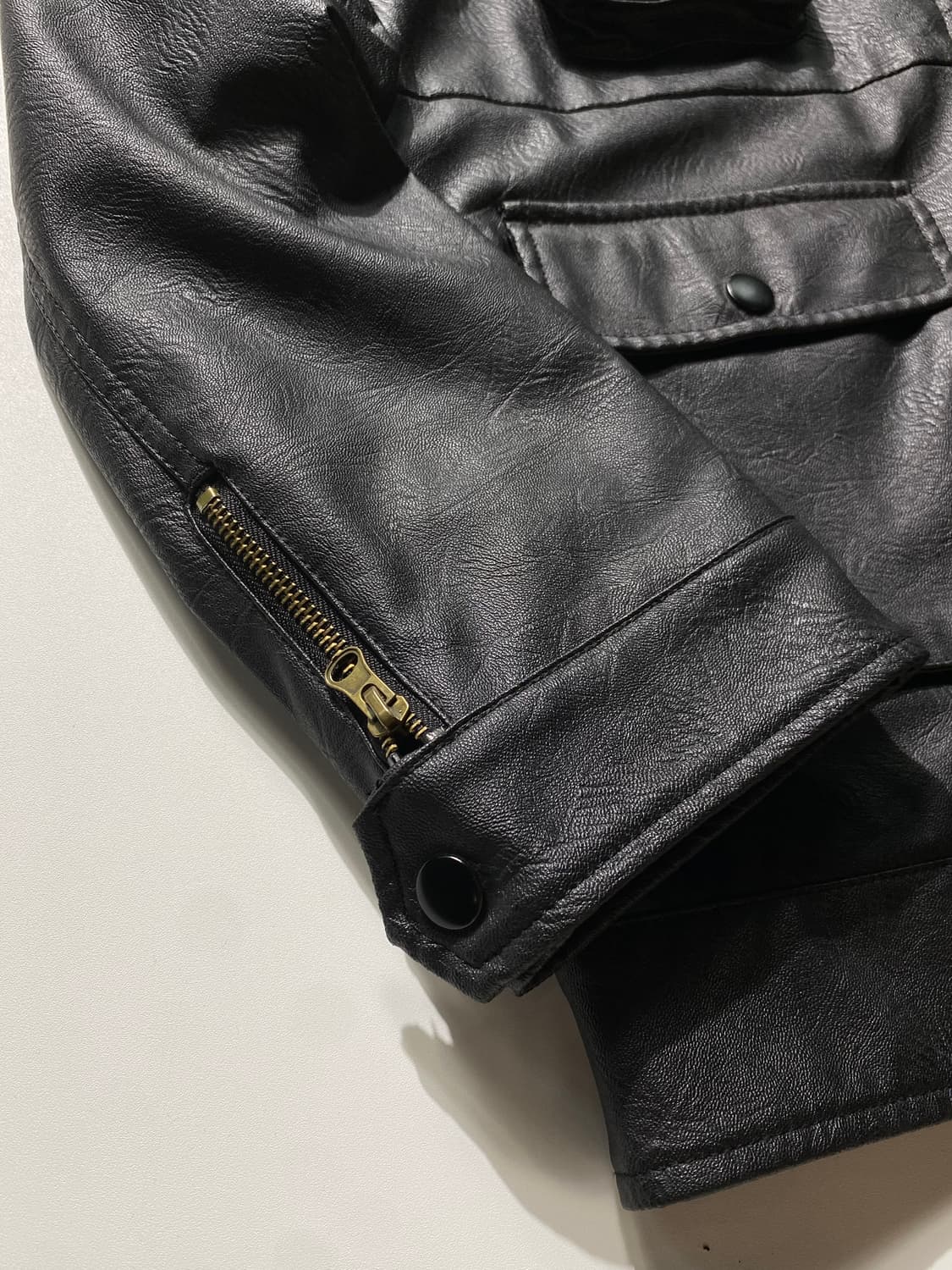 [M/XL] 네이키드 펀치 재팬 페이크 레더 필드자켓 상품이미지5
