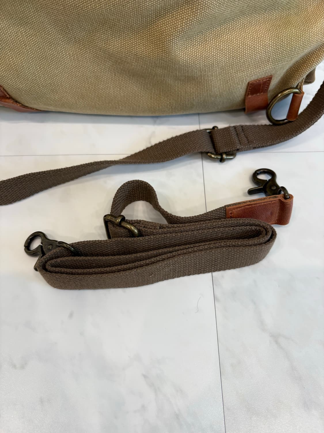 vintage benhertz cowhide canvas bag 상품이미지5